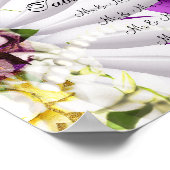 Lila rosa Hochzeitskarten Poster (Ecke)