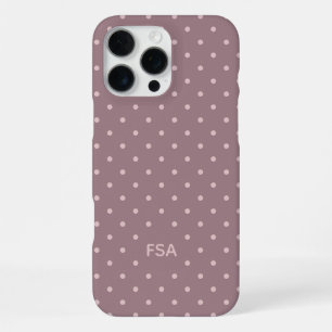 Lila Rosa Individuelles Monogramm Mikro-Punkte iPhone 16 Pro Max Hülle