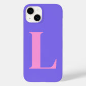 Lila-rosa Initial-Personalisiert-Monogramm-Design Case-Mate iPhone Hülle (Rückseite)