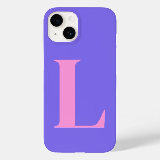 Lila-rosa Initial-Personalisiert-Monogramm-Design Case-Mate iPhone Hülle (Rückseite)
