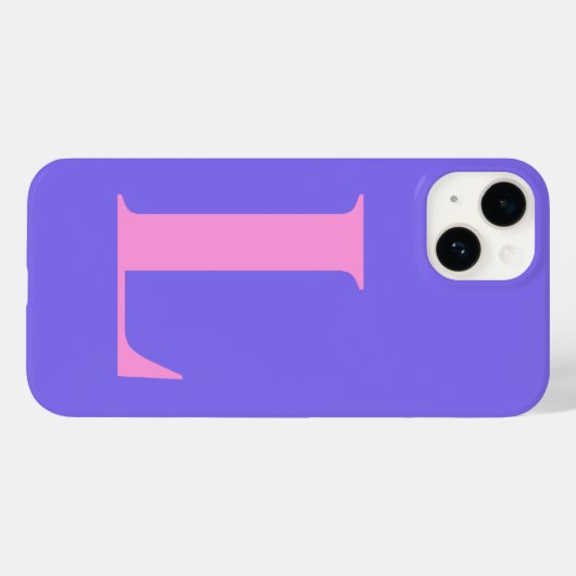 Lila-rosa Initial-Personalisiert-Monogramm-Design Case-Mate iPhone Hülle (Rückseite (Horizontal))