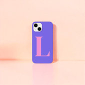 Lila-rosa Initial-Personalisiert-Monogramm-Design Case-Mate iPhone Hülle