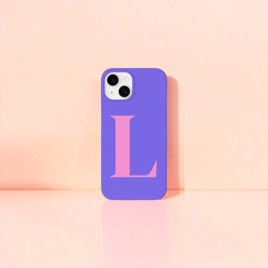Lila-rosa Initial-Personalisiert-Monogramm-Design Case-Mate iPhone Hülle