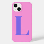 Lila-rosa Initial-Personalisiert-Monogramm-Design Case-Mate iPhone Hülle (Rückseite)