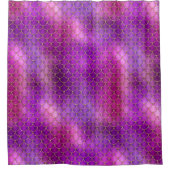 Lila rosa Iridescent Mermaid Scales-Muster Duschvorhang (Vorderseite)