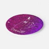 Lila rosa Junggeselinnen-Abschied | BRAUTPARTY Pappteller (Schrägansicht)