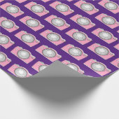 lila rosa Kameras Geschenkpapier (Ecke)