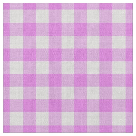 Lila Rosa Kariertes Gingham Stoff (Nahaufnahme)