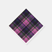 Lila & rosa Kariertes Halloween Napkin Serviette (Ecke)