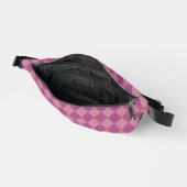 Lila Rosa Karo-Diamant-Muster Bauchtasche (Offen)