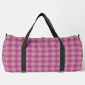 Lila Rosa Karo-Diamant-Muster groß Duffle Bag (Vorderseite)