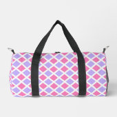Lila Rosa Karo Diamant Muster Klein Duffle Bag (Vorderseite)