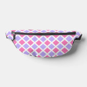 Lila Rosa Karo Diamantmuster Bauchtasche (Ablage )