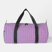Lila Rosa Karomuster Klein Duffle Bag (Rückseite)