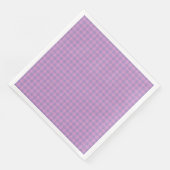 Lila Rosa Karomuster Serviette (Ecke)