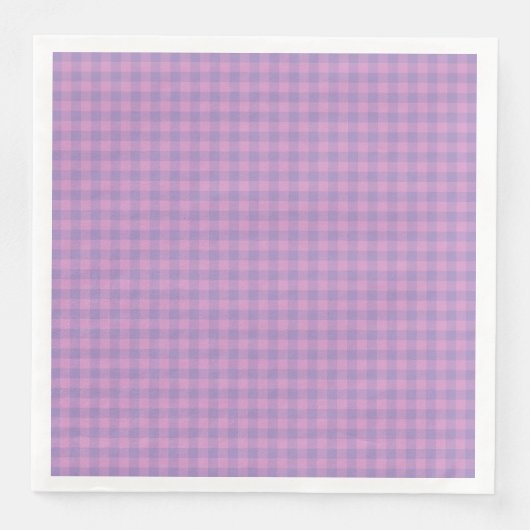 Lila Rosa Karomuster Serviette (Vorderseite)