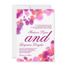 Lila Rosa Korallenhochzehen in Wasserfarbe