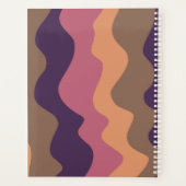 Lila rosa Kurven Streifen farbenfroh, fett Planer (Rückseite)