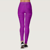 Lila-rosa Leder mit genähtem Monogramm Leggings (Rückseite)