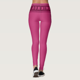 Lila, rosa Leggings mit Text