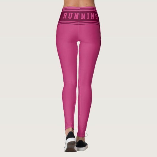 Lila, rosa Leggings mit Text (Rückseite)