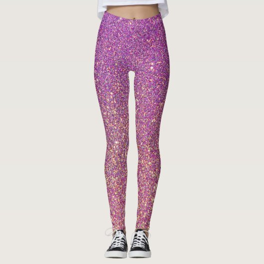Lila rosa Leggings Sparkasse Look (Vorderseite)
