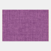 Lila Rosa Leinen Geschenkpapier Set (Vorderseite 3)