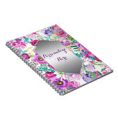 Lila rosa leuchtend farbenfroher Chic Modern Notizblock (Rechte Seite)