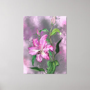 Lila Rosa Lippen Blume Canvas drucken Leinwanddruck