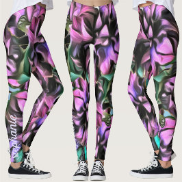 Lila Rosa Maiskolben Blume 2190 Leggings