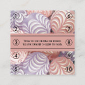 Lila rosa Marmor Generic Business Loyalty Punch Terminkarte (Rückseite)