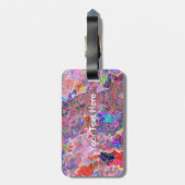 Lila/rosa Marmor Personalisierte Gepäckmarke drehe Gepäckanhänger (Rückseite vertikal)