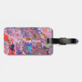 Lila/rosa Marmor Personalisierte Gepäckmarke drehe Gepäckanhänger (Rückseite horizontal)