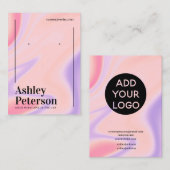 Lila Rosa-Marmor-Regenbogenanzeige Visitenkarte (Vorne/Hinten)