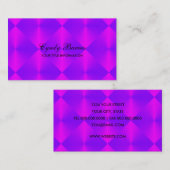 Lila rosa Metallic Look Diamant Tiles Visitenkarte (Vorne/Hinten)