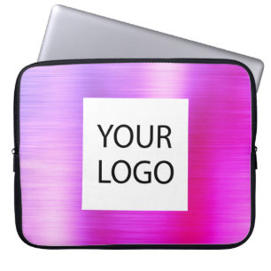 Lila Rosa Metallic - Werbung für kundenspezifische Laptopschutzhülle