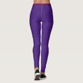 Lila rosa Modelinen Textur Custom Monogram Leggings (Rückseite)