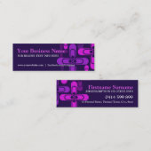 Lila rosa Modern Mini Business Cards Mini Visitenkarte (Vorne/Hinten)