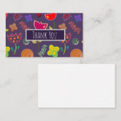 Lila rosa, moderne Blumen Mitteilungskarte (Vorne/Hinten)