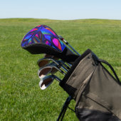 Lila & rosa Modernes Abstrakt Golf Headcover (In SItu)