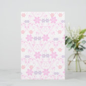 Lila & rosa Modernes Blumenambiente Briefpapier (Stehend Vorderseite)