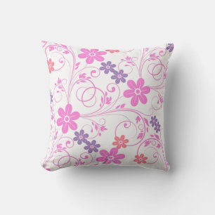 Lila & rosa Modernes Blumenambiente Kissen