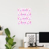 Lila & rosa Modernes Blumenambiente Poster (Heimbüro)