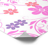 Lila & rosa Modernes Blumenambiente Poster (Ecke)