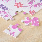 Lila & rosa Modernes Blumenambiente Puzzle (Seite)