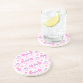 Lila & rosa Modernes Blumenambiente Untersetzer (Seite)