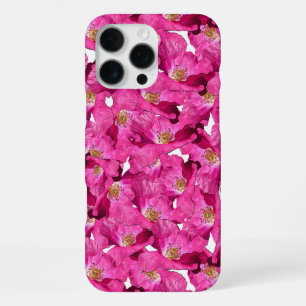 Lila Rosa Mohnblumen im Überfluss Muster iPhone 16 Pro Max Hülle