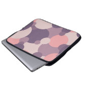 Lila-rosa Moleküle Laptop-Tasche Laptopschutzhülle (Vorne Knopf)