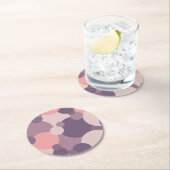 Lila-rosa Moleküle Papier Untersetzer (Vor Ort)