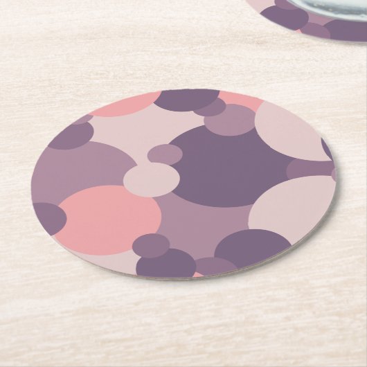 Lila-rosa Moleküle Papier Untersetzer (Angewinkelt)